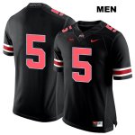 Men's NCAA Ohio State Buckeyes Baron Browning #5 College Stitched No Name Authentic Nike Red Number Black Football Jersey HC20S67HI